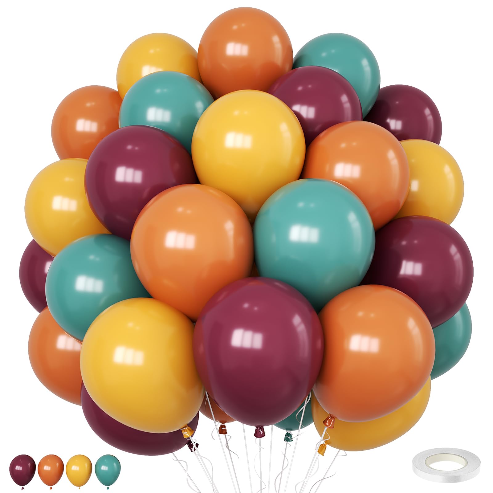 Fall Balloons, Blue and Orange Balloons for Thanksgiving Day