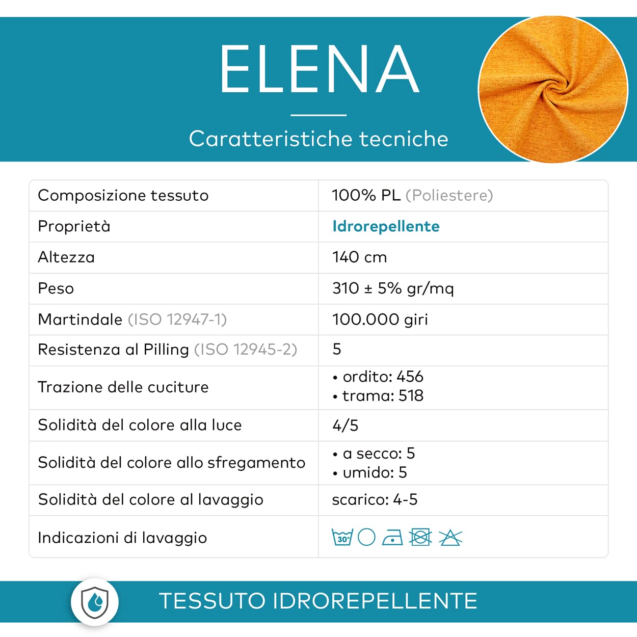 DESHOME Elena 10 metri - Tessuto al metro idrorepellente stoffa a metro resistente per tappezzeria divani, cuscini, arredo (Bianco crema)