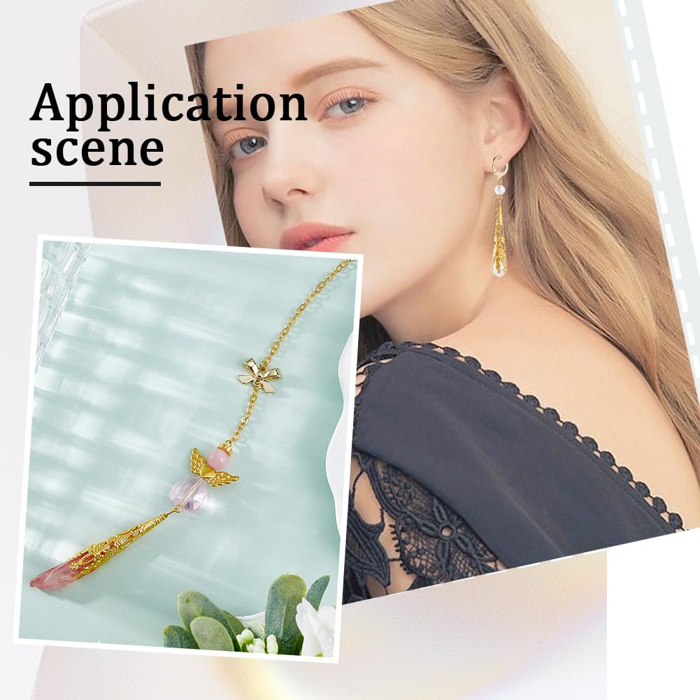 SUNNYCLUE 1 Boîte De 1 000 Capuchons De Perles Dorées