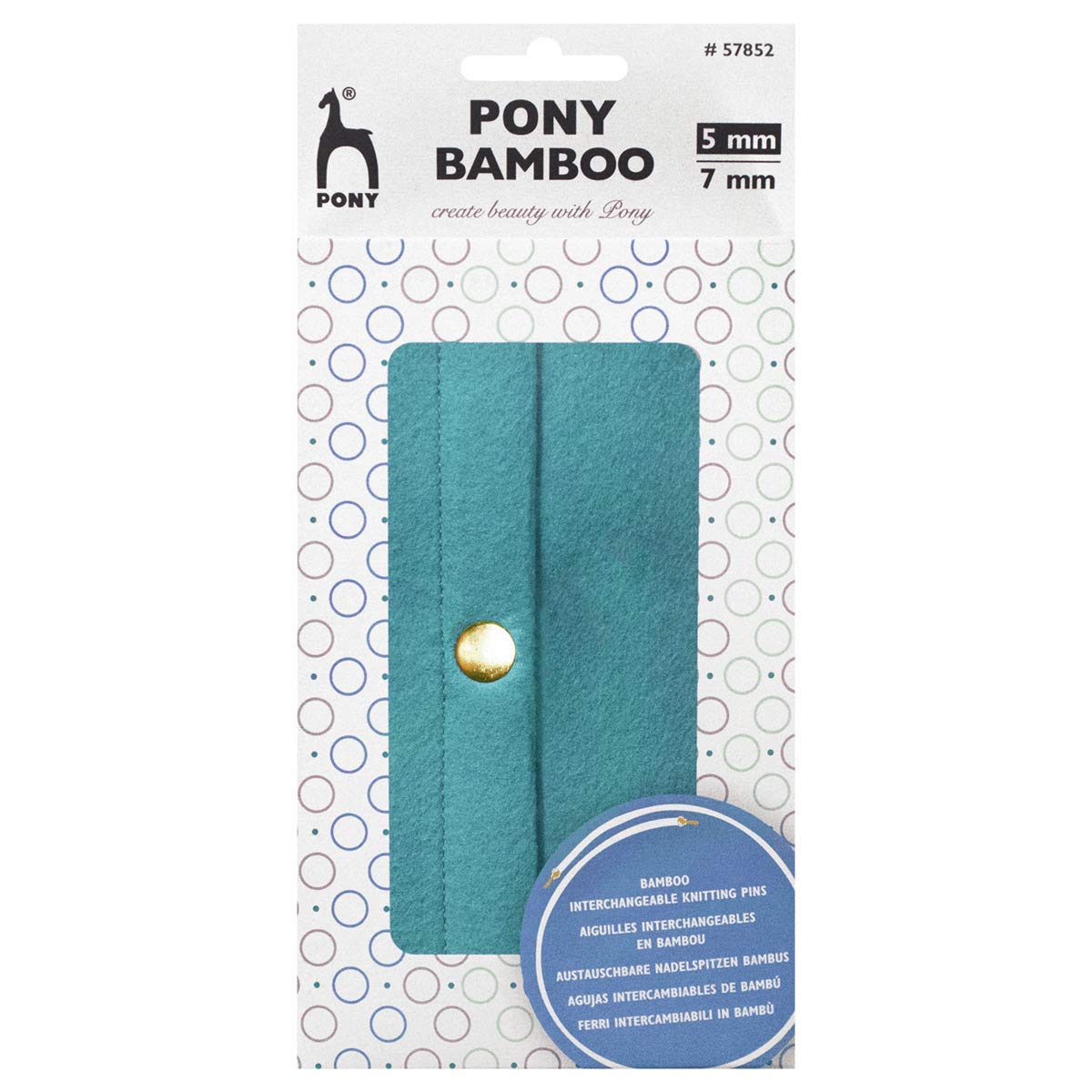 Pony Ferri da maglia circolari in bambù, set intercambiabili, 5/7 mm