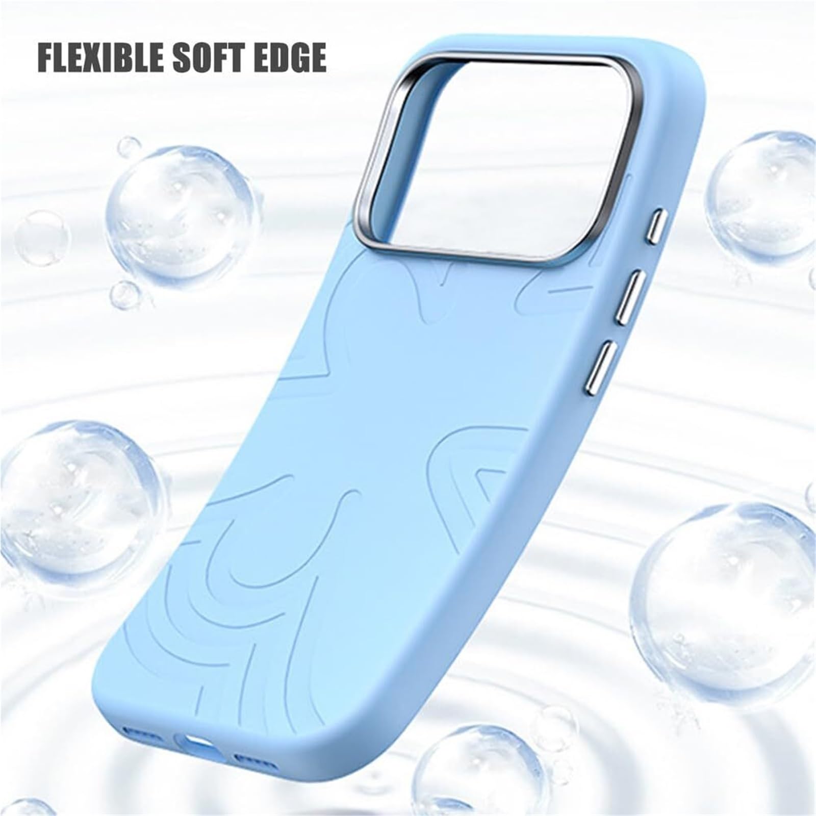 Generico Custodia Sottile In Silicone Liquido Smerigliato For IPhone 17/17 Air/17 Pro/17 Pro Max, Cover Antiscivolo Antiurto Con Fodera In Fibra E Resistenza Agli Urti(Black,17 Pro Max)
