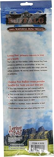 Miniatura 4 de Loving Pets Pure Buffalo - Golosina para perros Bully Stick de 12 pulgadas, paquete de 3