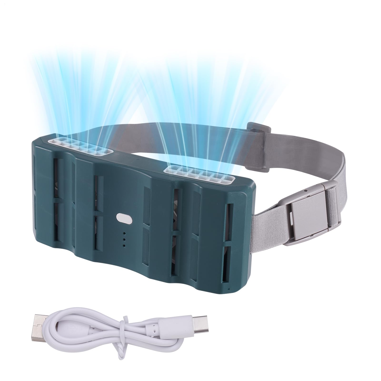 Ventilatore portatile ricaricabile | Ventilatore portatile con clip sulla cintura | Doppio circolatore d'aria ricaricabile a 3 velocità per viaggi all'aperto campeggio lavoro uomini donne