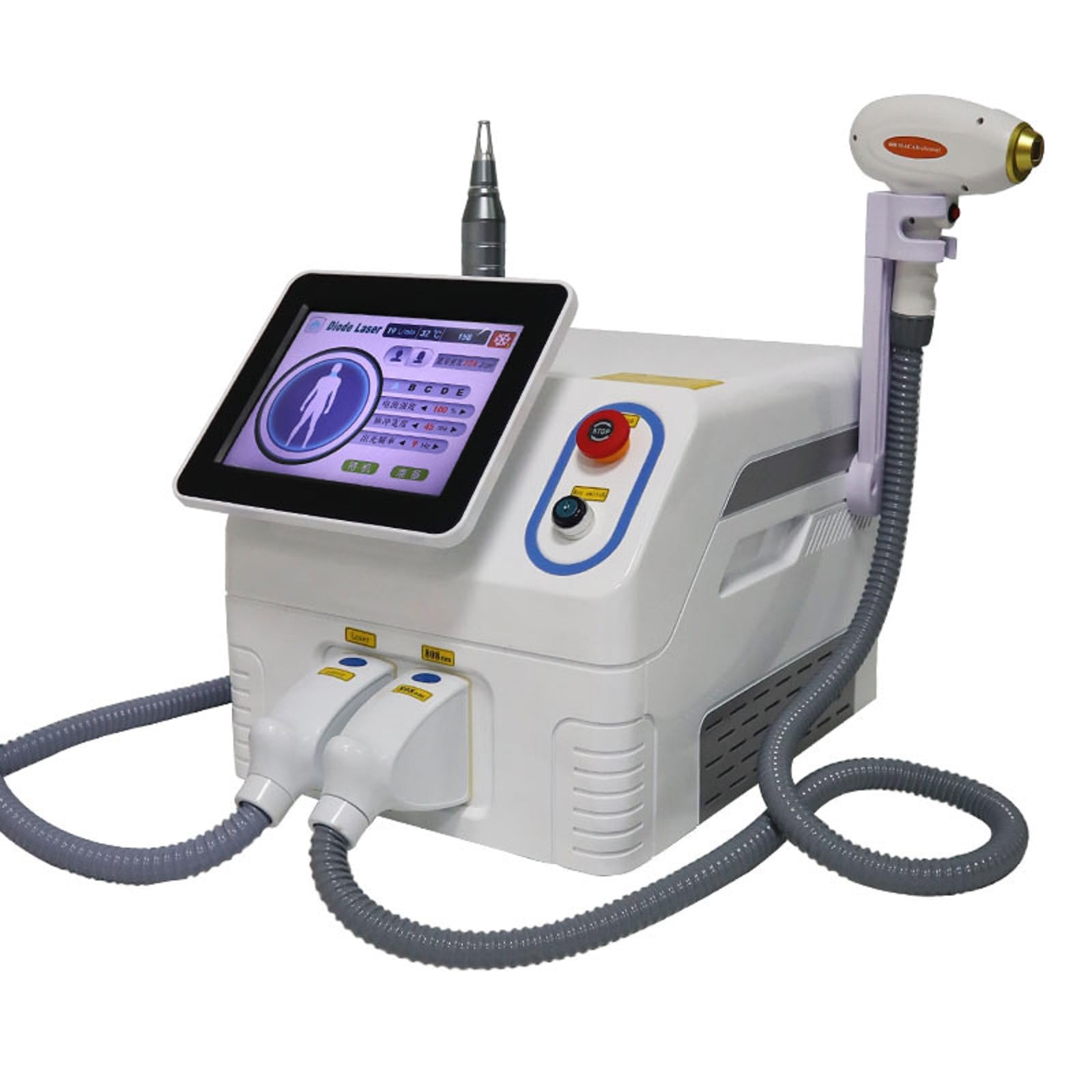 Professional 2 in1 Laser Removal Machine 808 Diode Laser Body Face Remove Hair Beauty Equipment Skin Tools for