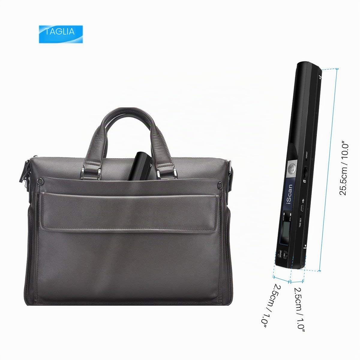 Scanner Per Documenti Portatile con Scheda TF da 16GB, 900 DPI Alta Risoluzione Mini Scanner, USB A4 a Colori iScan Document Image Scanners Supporto PDF/JPG