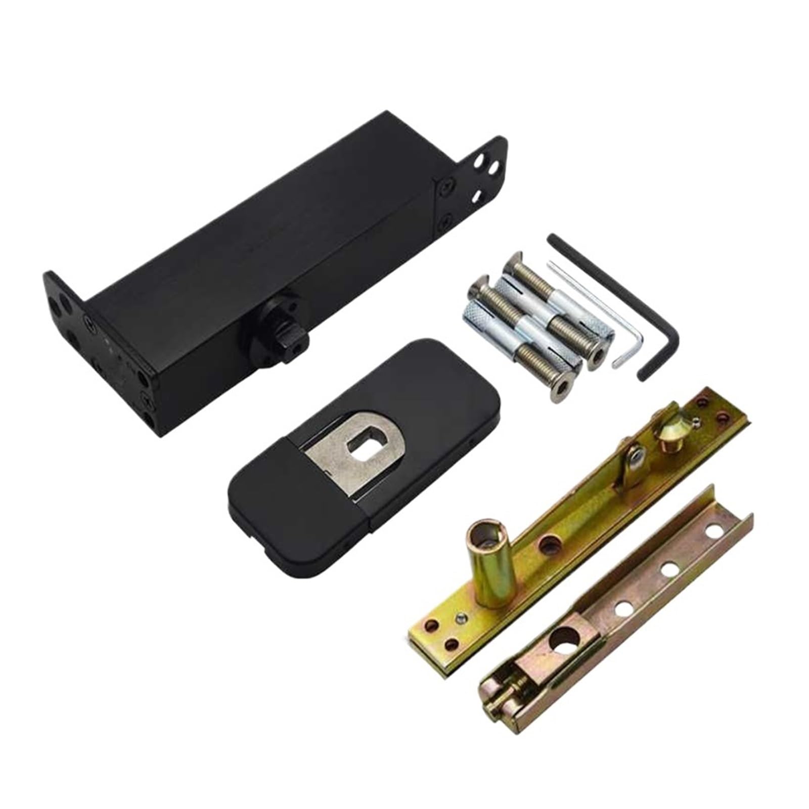 YMUGUEGH Weight Wooden Doors No Digging Pivot Floor Spring Hinge Closer Swing Hydraulic Hidden Hinge Furniture Hardware(B)