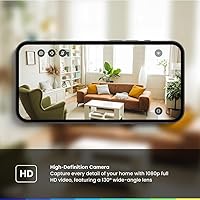 Vista 3 de Chamberlain myQ Smart Indoor Security Camera – 1080p HD Video, Night Vision, Motion Detection, Wi-Fi, Two-Way Audio, Smartphone Control, 2 Pack