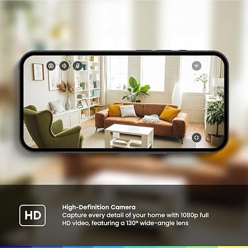 Miniatura 3 de Chamberlain myQ - Cámara de seguridad inteligente para interiores, video HD de 1080p, visión nocturna, detección de movimiento, Wi-Fi, audio