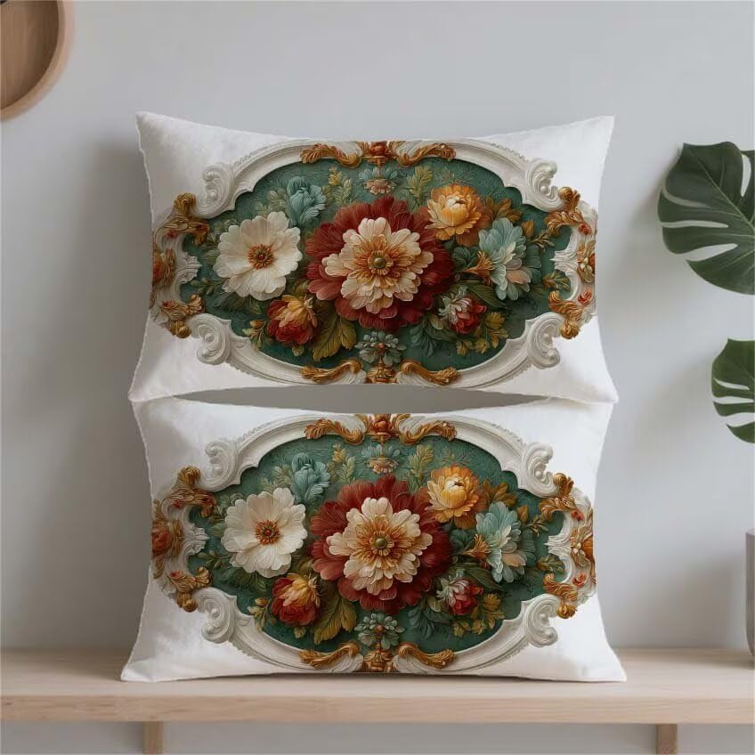 Housse coussin 60x90cm imperméable en lin rectangulaire pour déco jardin - 2