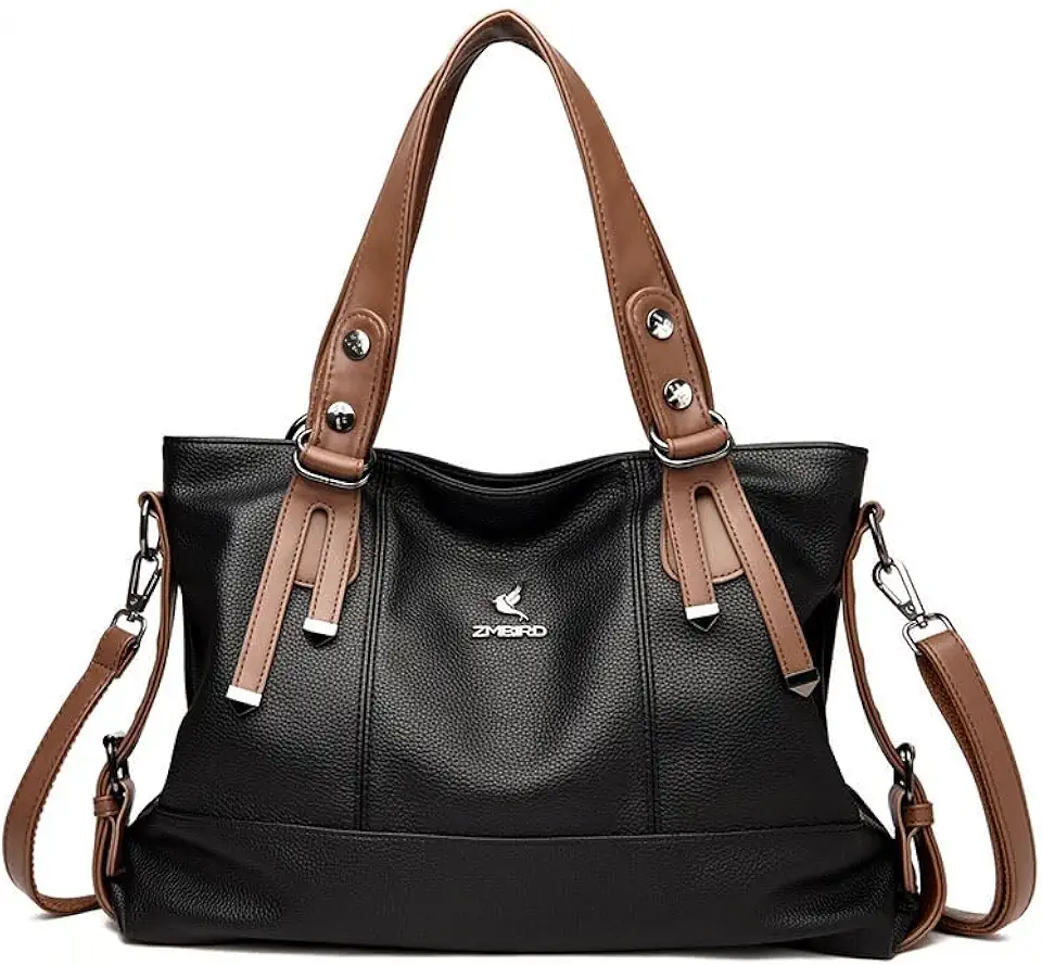 Bolsa De Couro De Ombro Grande Capacidade Feminina