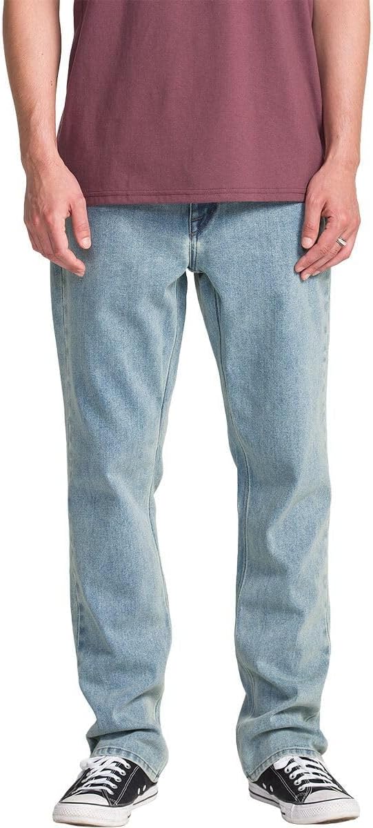 Volcom Men's Straight Fit5 Pocket Denim Jeans, All Day Comfort for Everyday Wear