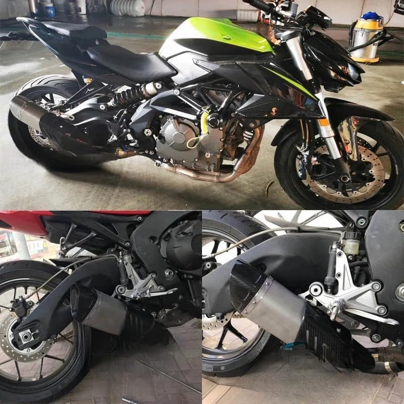 Cubierta Calor Silenciador Tubo de Escape Motocicleta, Cubierta protección térmica Fibra Carbono, Aislamiento, antiescaldaduras, Tubo silenciador Moto