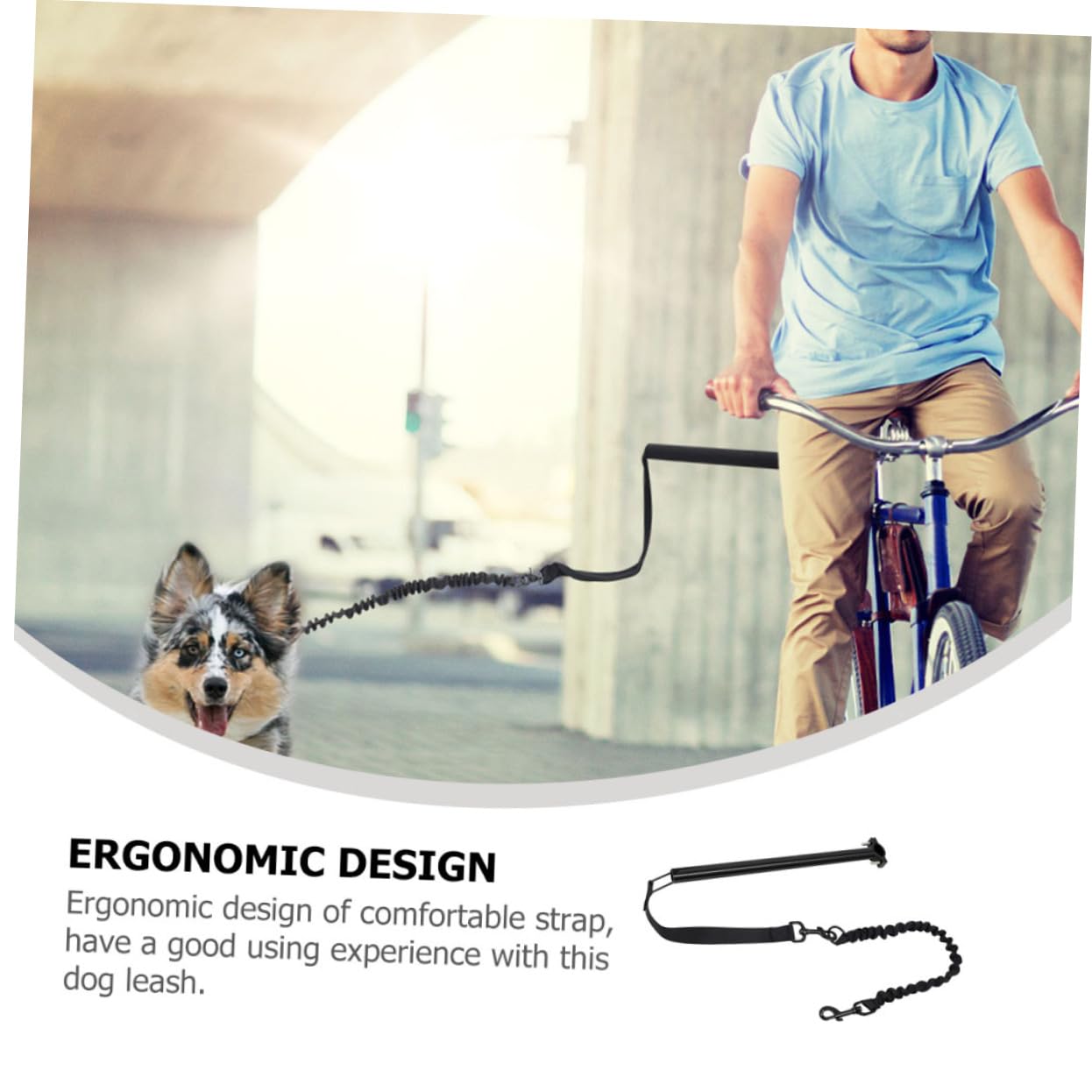 Guinzaglio per Cani da Bicicletta Robusto Design Ergonomico Oxford e Lega, Adatto per Cani Piccoli e Medi Durante Viaggi o Attività Indoor