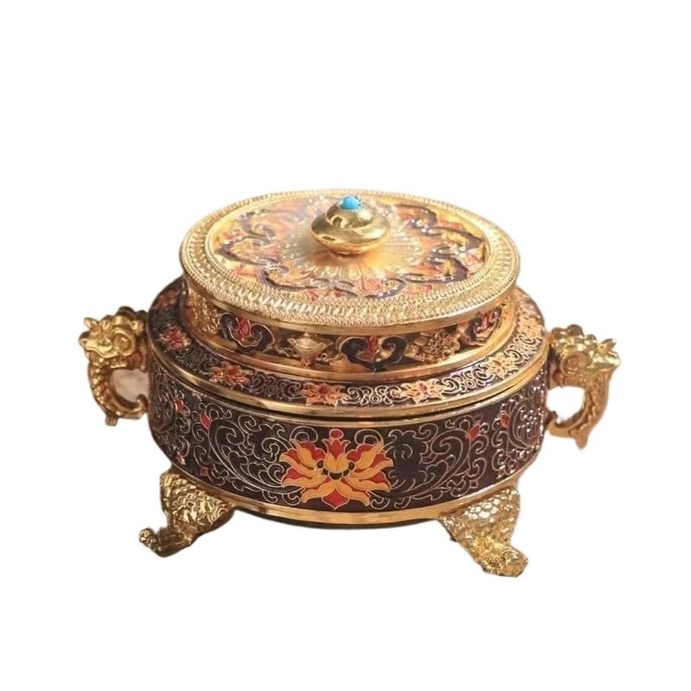 Large Alloy Incense Burner Creative Holder Decorative For Office Yoga And Home Decor(Black)