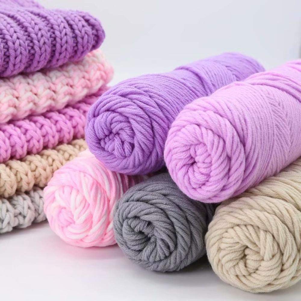 Häkelgarn Wolle 100G Milch Baumwollgarn 23 Farben Stricken Bunte Wolle Supersoft Los Gestrickt Baby Weiche Handcraft Pullover Garn-01 Rot_Achten
