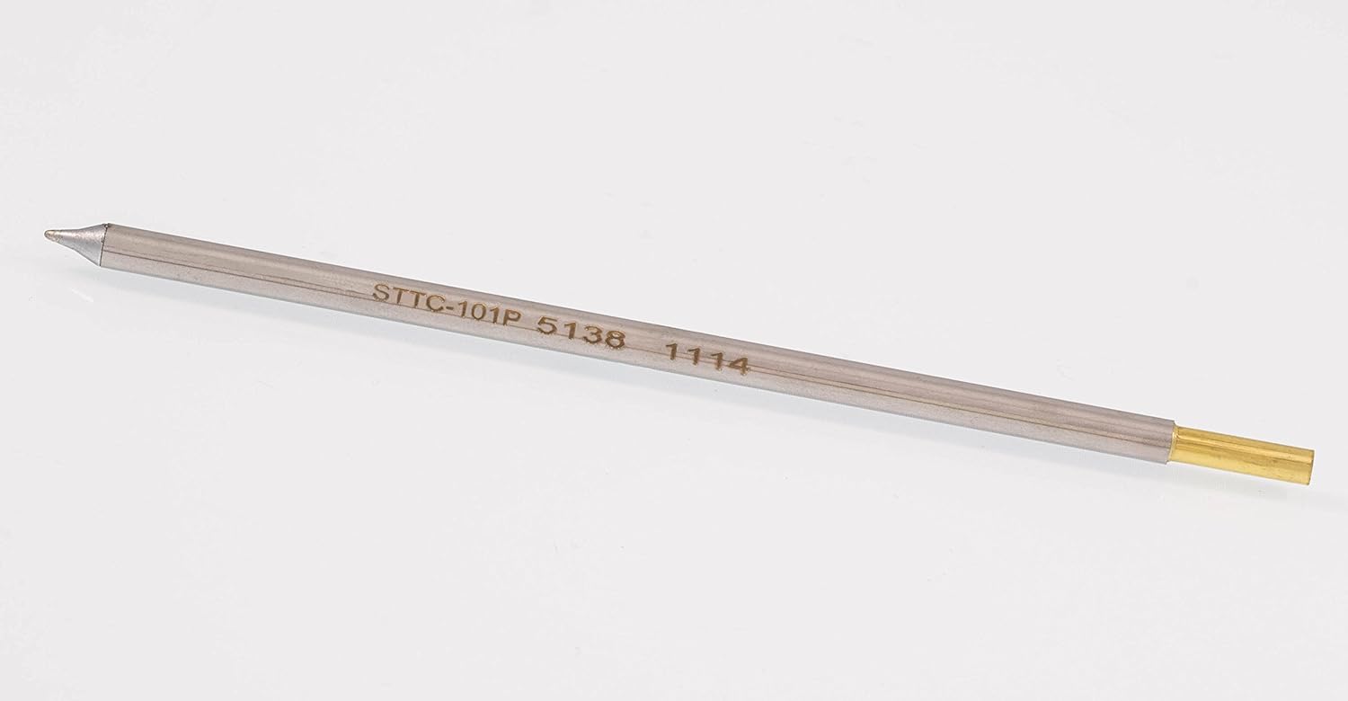 Metcal STTC-101P STTC Series Soldering Cartridge for Most Standard Applications, 775°F Maximum Tip Temperature, Conical, Optimized Geometry for Best Thermal Performance, 1.0mm Tip Size, 6.5mm Tip Length