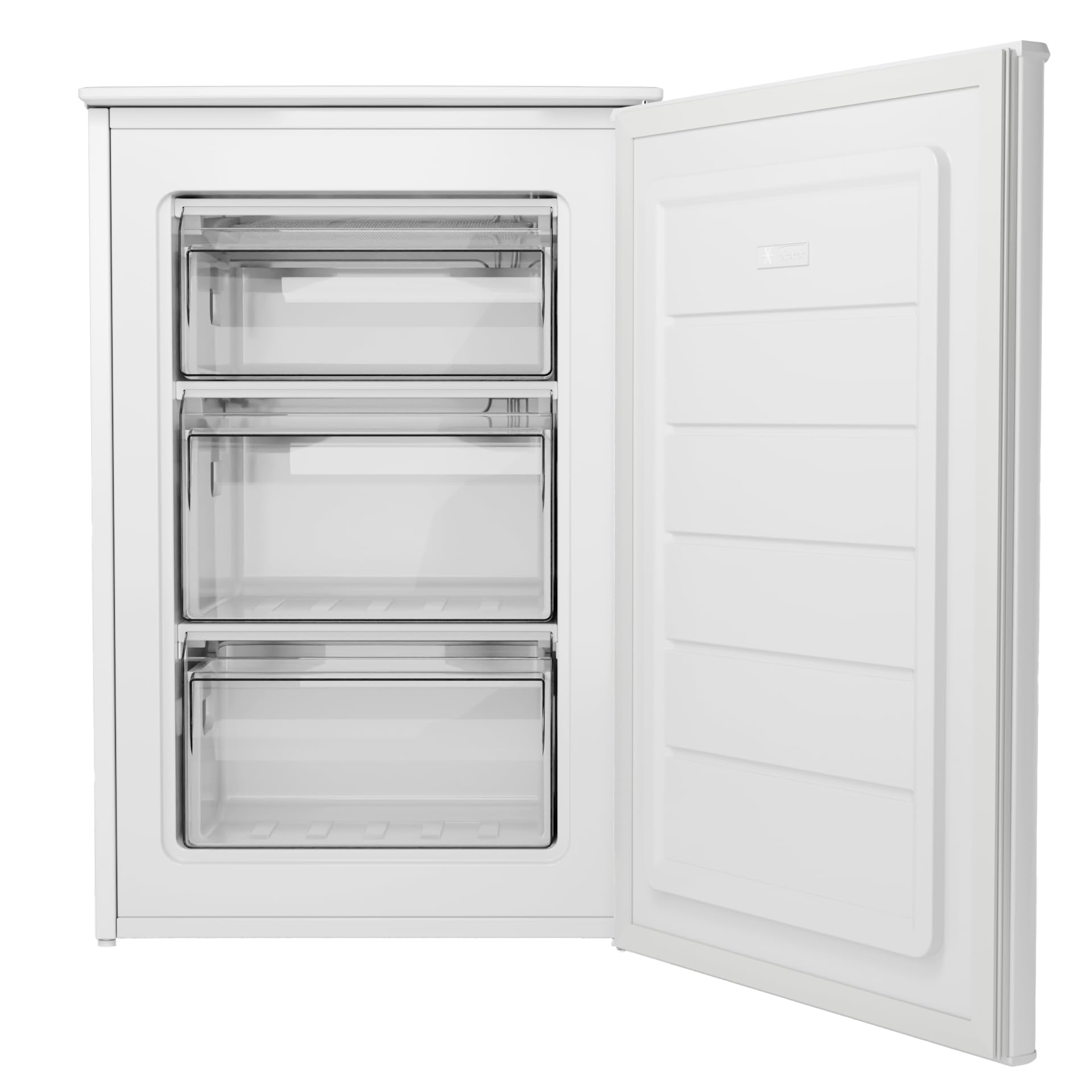 Clatronic® Gefrierschrank klein | Energieklasse C | 85cm | Tiefkühlschrank | leise 40dB | 3 Schubladen | Türanschlag wechselbar | bis zu -18°C | 87L Freezer | kleiner Gefrierschrank GS 102 weiß