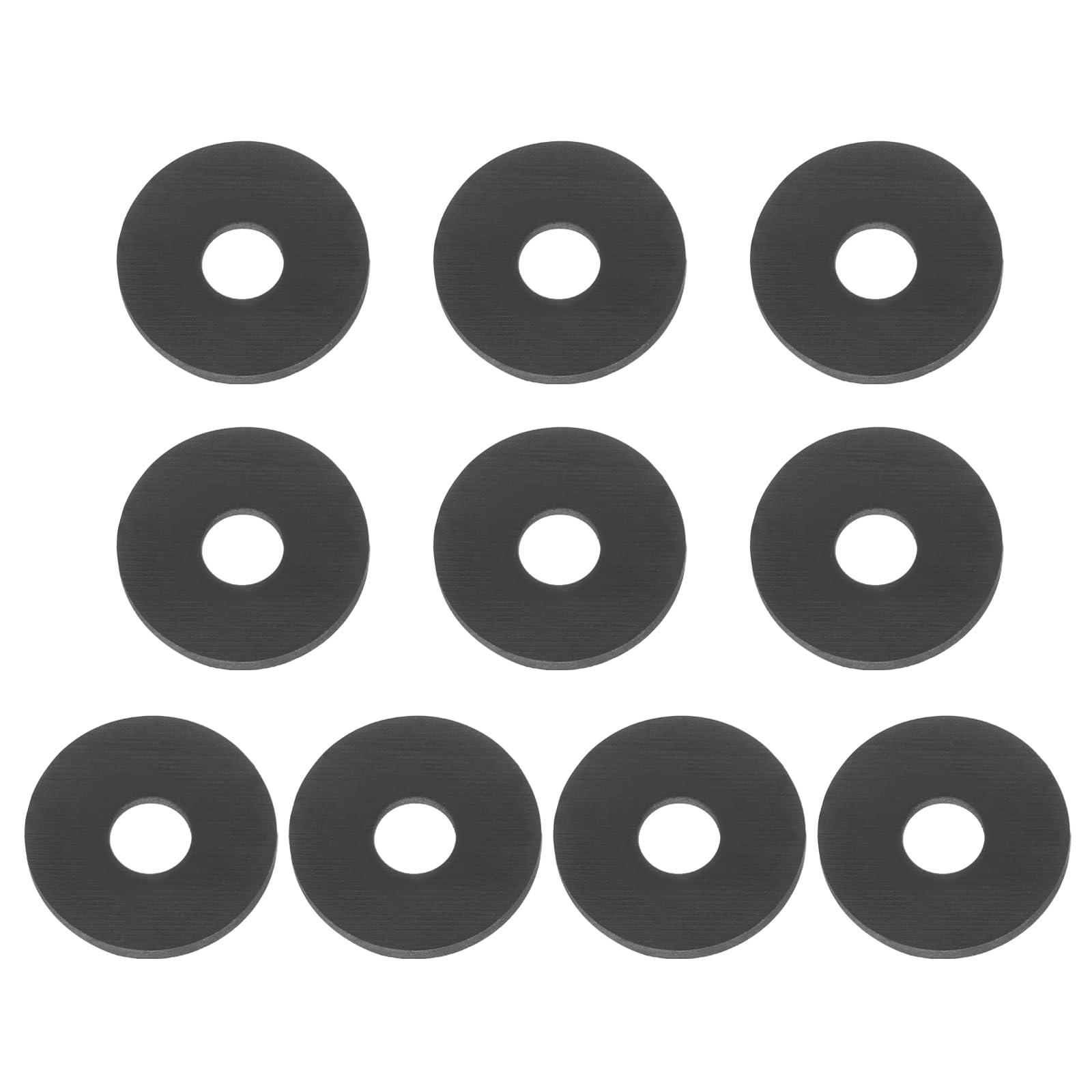 PATIKIL M8 Silicone Flat Washer, 10 Pcs 8mm ID 25mm OD Plain Washer Grommets O-Ring Sealing Gasket Spacer for Faucet Pipe Water Hose Shower Door Handles, Black