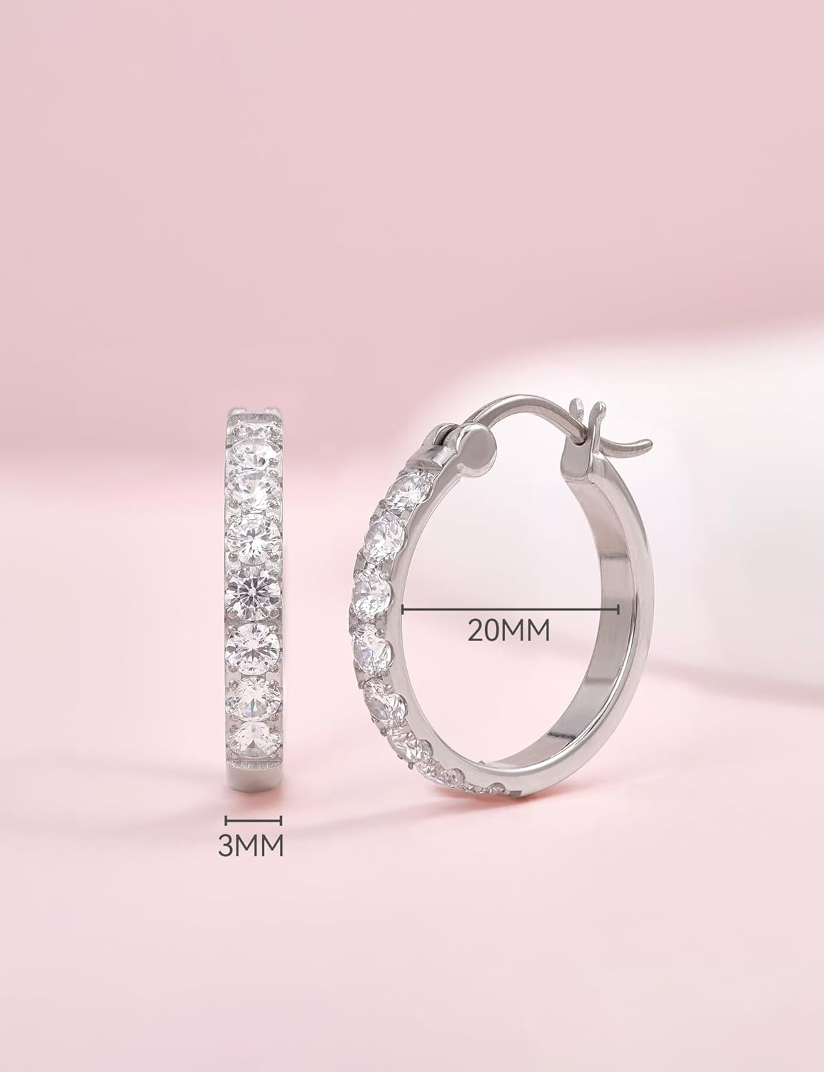 Limerencia G23 Pure Titanium Hypoallergenic Hoop Earrings for Women Sensitive Ears - Image 3