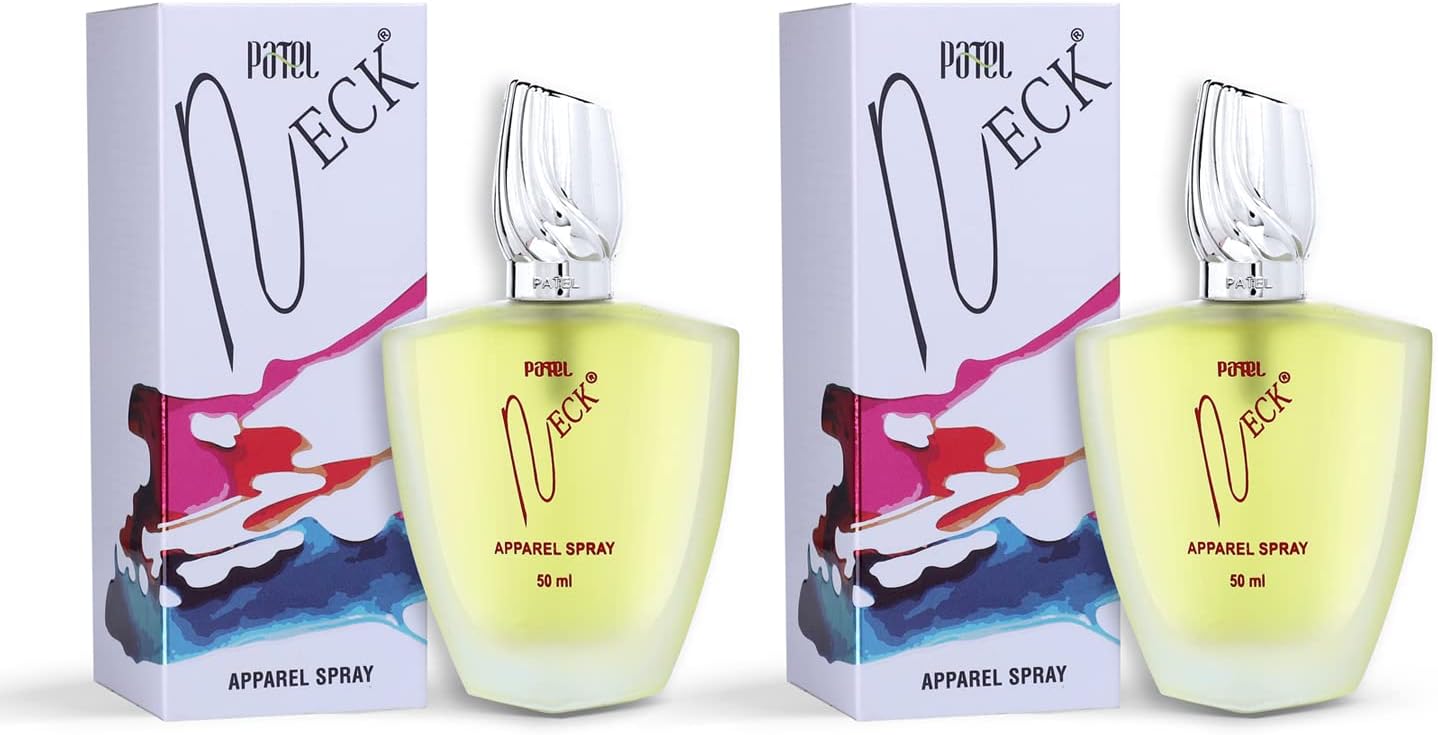 PATEL PERFUMES Neck Premium Apparel Spray For Long-Lasting Fragrance For Unisex, 100ml (Pack Of 2) Floral