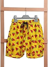 ملابس سباحة قصيرة للاطفال XS البوليستر أصفر للأولاد