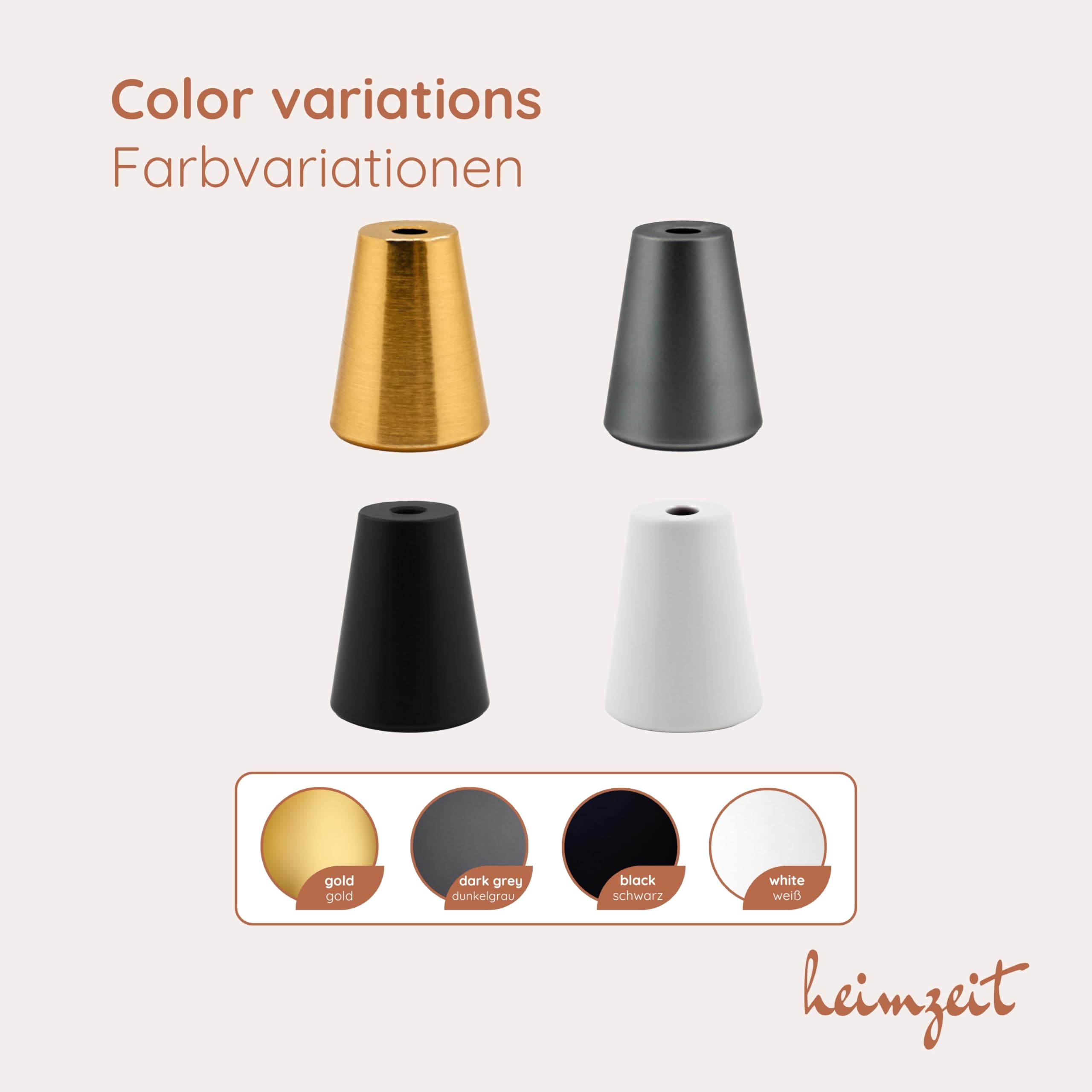 Pomelli Armadio Heimzeit - 6 Pezzi, Acciaio Inox, Design A T, Colore Oro, Per Porte E Cassetti - Foto 10