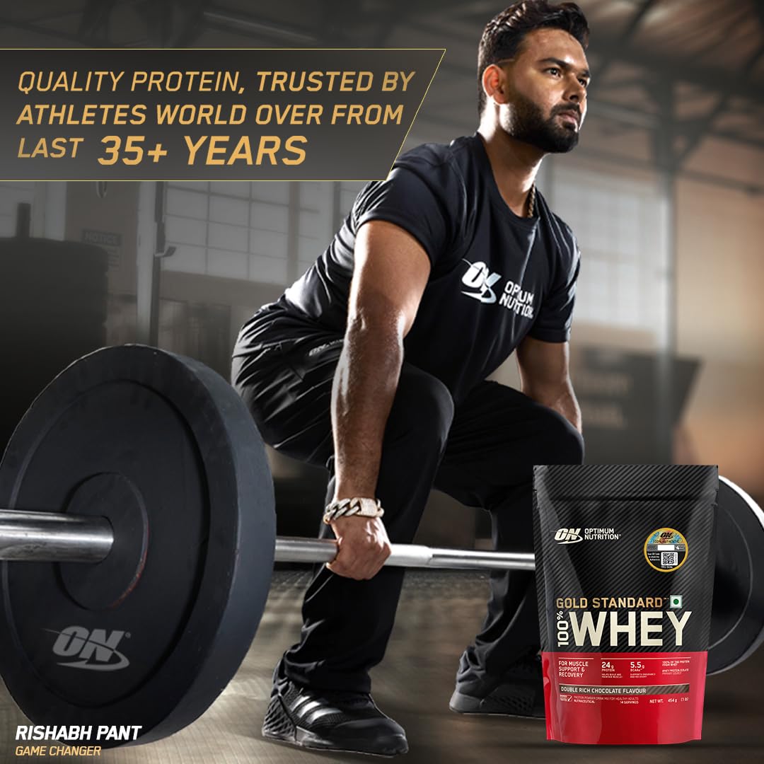 Optimum Nutrition (ON) Gold Standard 100% Whey Protein Powder - 1 lb (Double Rich Chocolate), Primary Source Isolate — Amazon image 4