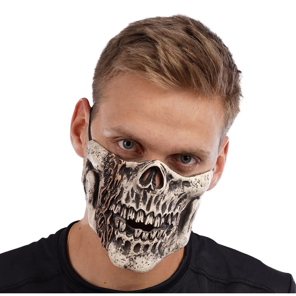 Stylex Halloween Latex Half Mask Fancy dress Cosplay Clown Skull Costume Accessories (Skull)