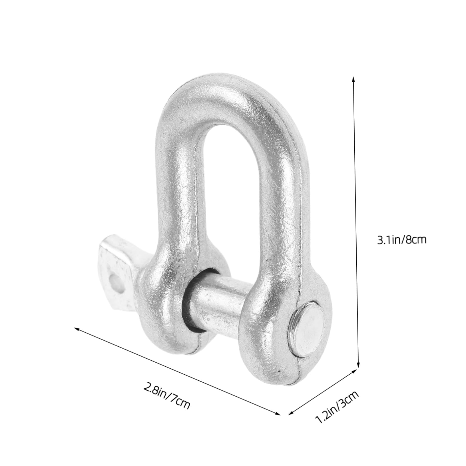 MUCKLILY Anchor Shackle Screw Pin 2t Galvanized Towing Shackle Ring Clamp for Trucks