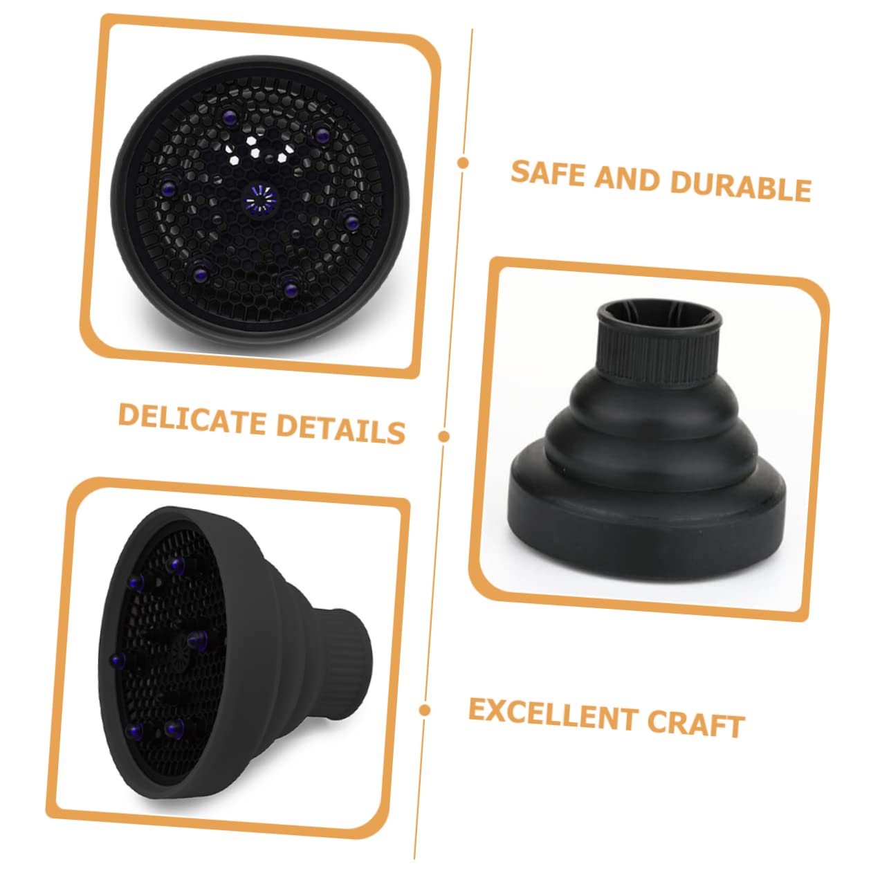 Cabilock 3pezzi Diffusore Per Asciugacapelli Accessorio Per Styling Ricci e Protezione Termica e Asciugatura Rapida Viaggio Compatibile Con Phon Standard