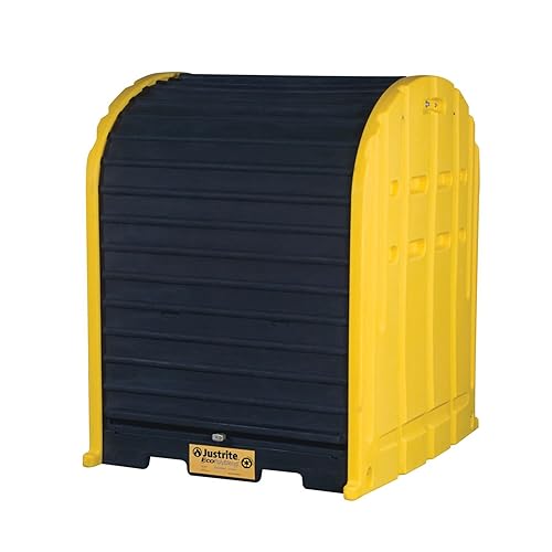 Miniatura 3 de JustRite 28676 ecopolyblend 79 Galón, 60.75" x 68.50" x 75.25" (LxAnxAl), 5000 libras de capacidad de carga 4 Cobertizos de carga al aire última