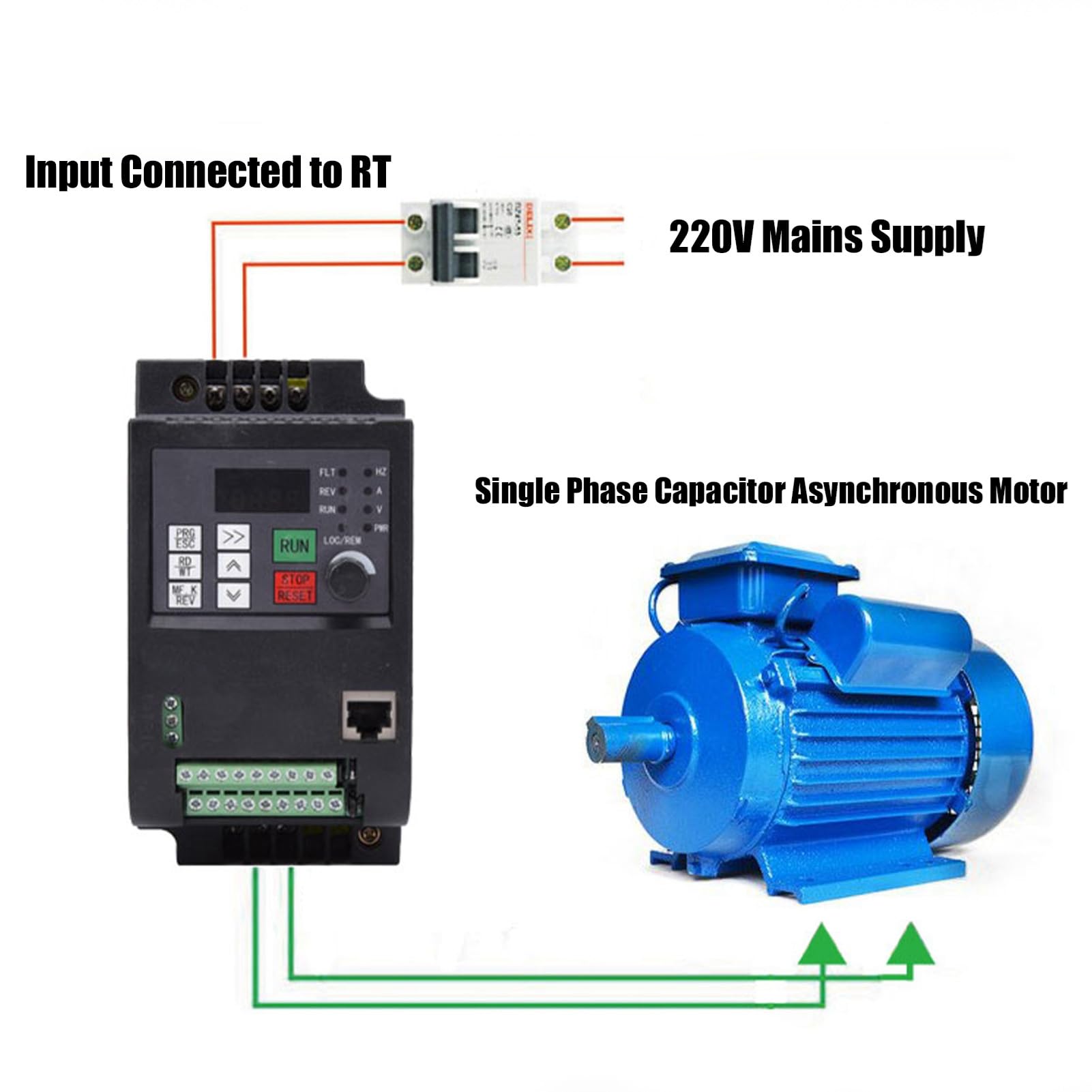 FTVOGUE Variatore di Velocità per Motore VFD Monofase 220V 2.2kW