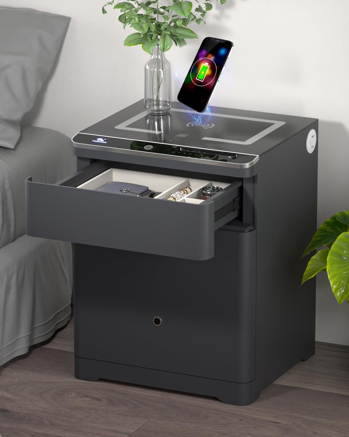 TIGERKING G-Wireless Charging 3-in-1 Biometric Heavy Duty Safe