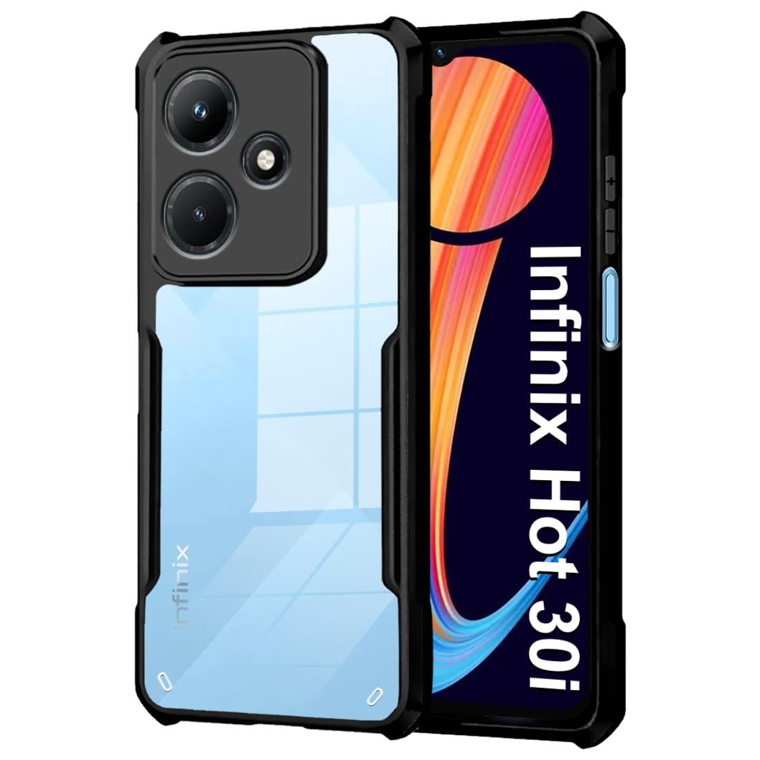 Fashionury Shockproof Back Case Cover for Infinix Hot 30i | Ultra Clear Soft Silicone | Raised Bumps for Camera & Screen Protection Back Cover Case for Infinix Hot 30i Bumper (B0CFDT4XBS) Amazon Price History, Amazon Price Tracker