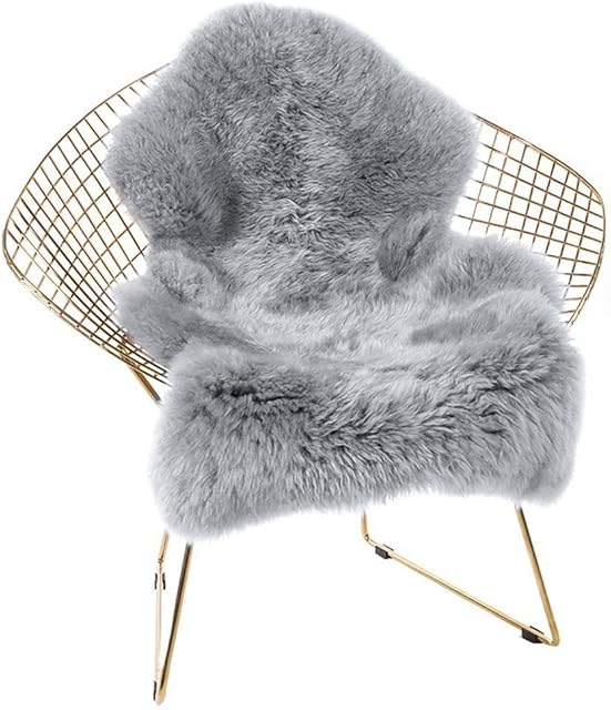 Pauwer Faux Lambskin Sheepskin Rug Longhair Faux Fur Faux Fleece Chair Sofa Cover Seat Pad Soft Shaggy Decor Fur Area Rug Floor Carpet