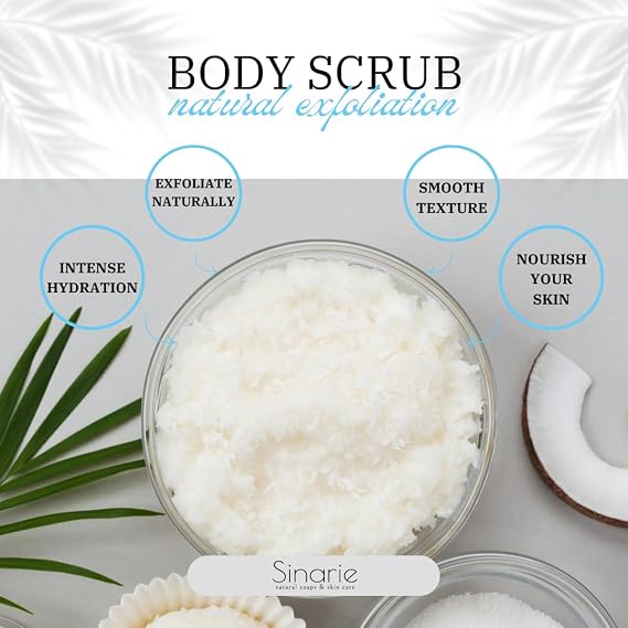 Toasted Marshmallow Emulsified Sugar Scrub, 8 oz. | Exfoliating Body Scrub | Sinarie Soaps & Skin Care