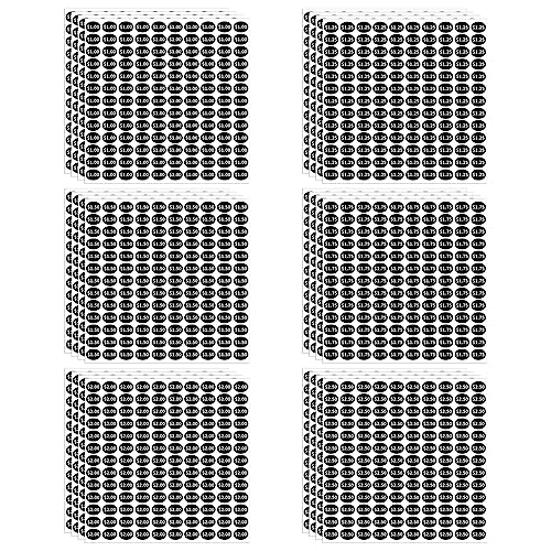 3120PCS Small Sticker Price Tags Vending Machine Labels Removable Black Self-Adhesive Price Stickers for Retail, Business, Stores, Garage Sale, Yard Sale