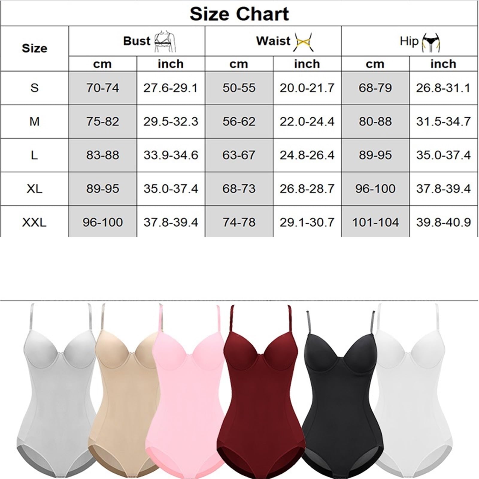 Mujer Bodies Body moldeador de cuerpo, bralette con tirantes, lencería for mujer con copa con aros, ropa moldeadora