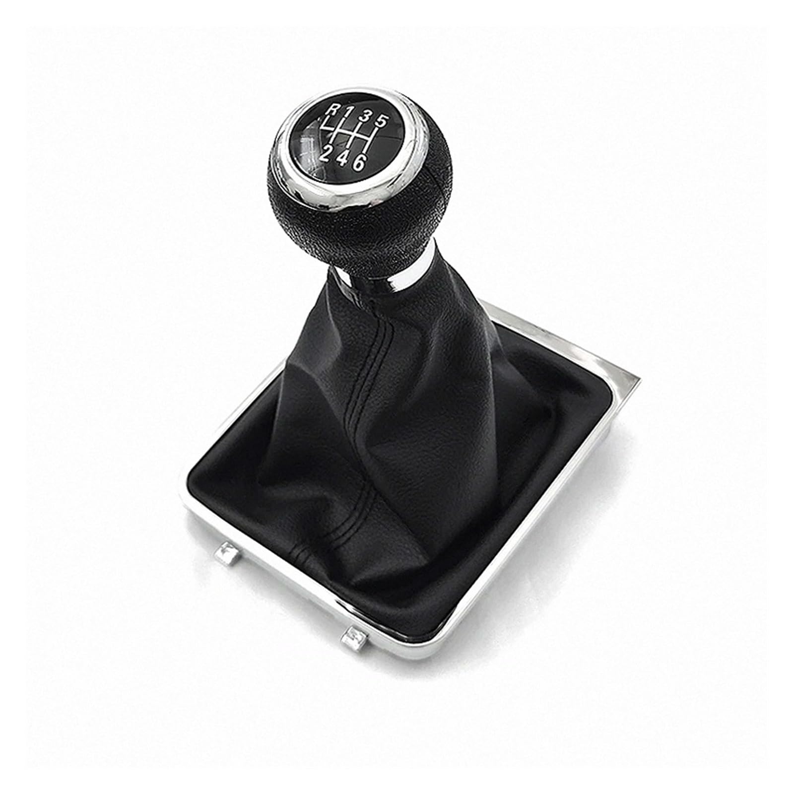 Lozopmtmld Leather 6 Speed Shift Lever Knob For Vw For Passat B6 2005-2010 Abs / Pu Leather Stylish