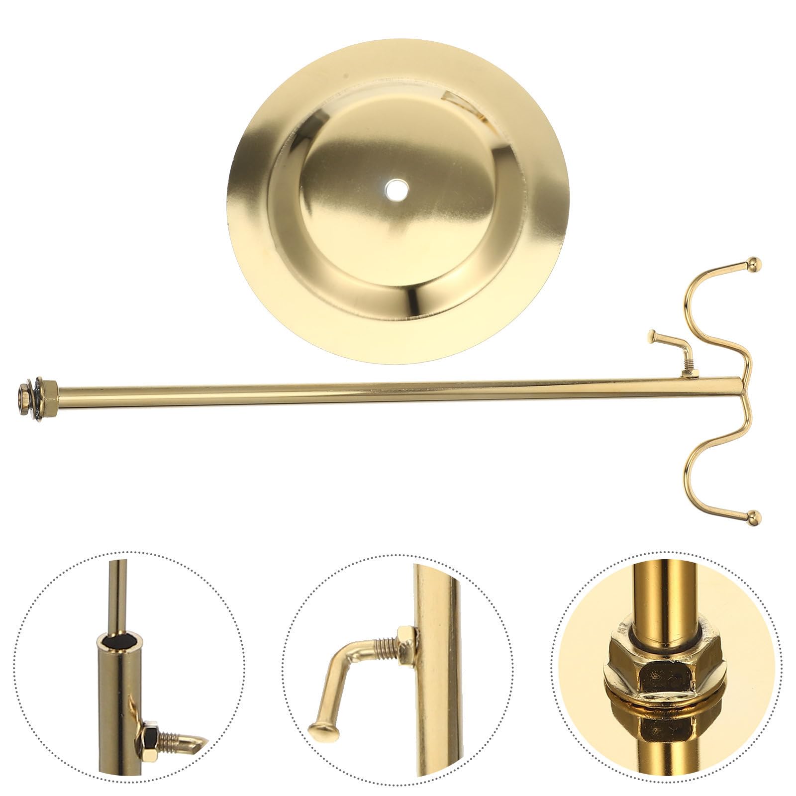 Expositor de Bolsos Regulable en Altura de Hierro Dorado Bordes Suaves para Tienda y Hogar, Soporte Resistente para Bolsas y Cinturones