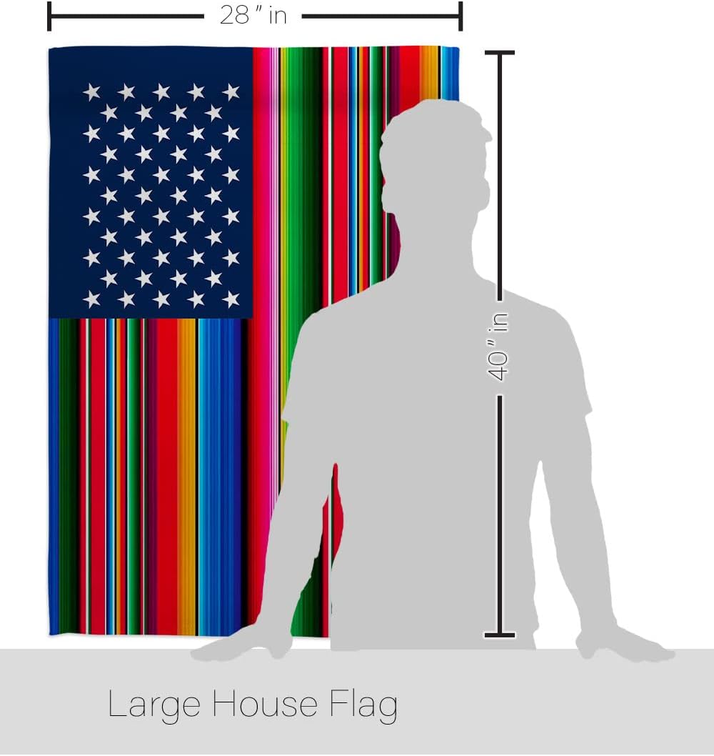 Mexican Serape Blanket House Flag - Regional US Friendship USA American Alliance World Country Particular Area - Decoration Banner Small Garden Yard Gift Double-Sided Made in 28 X 40