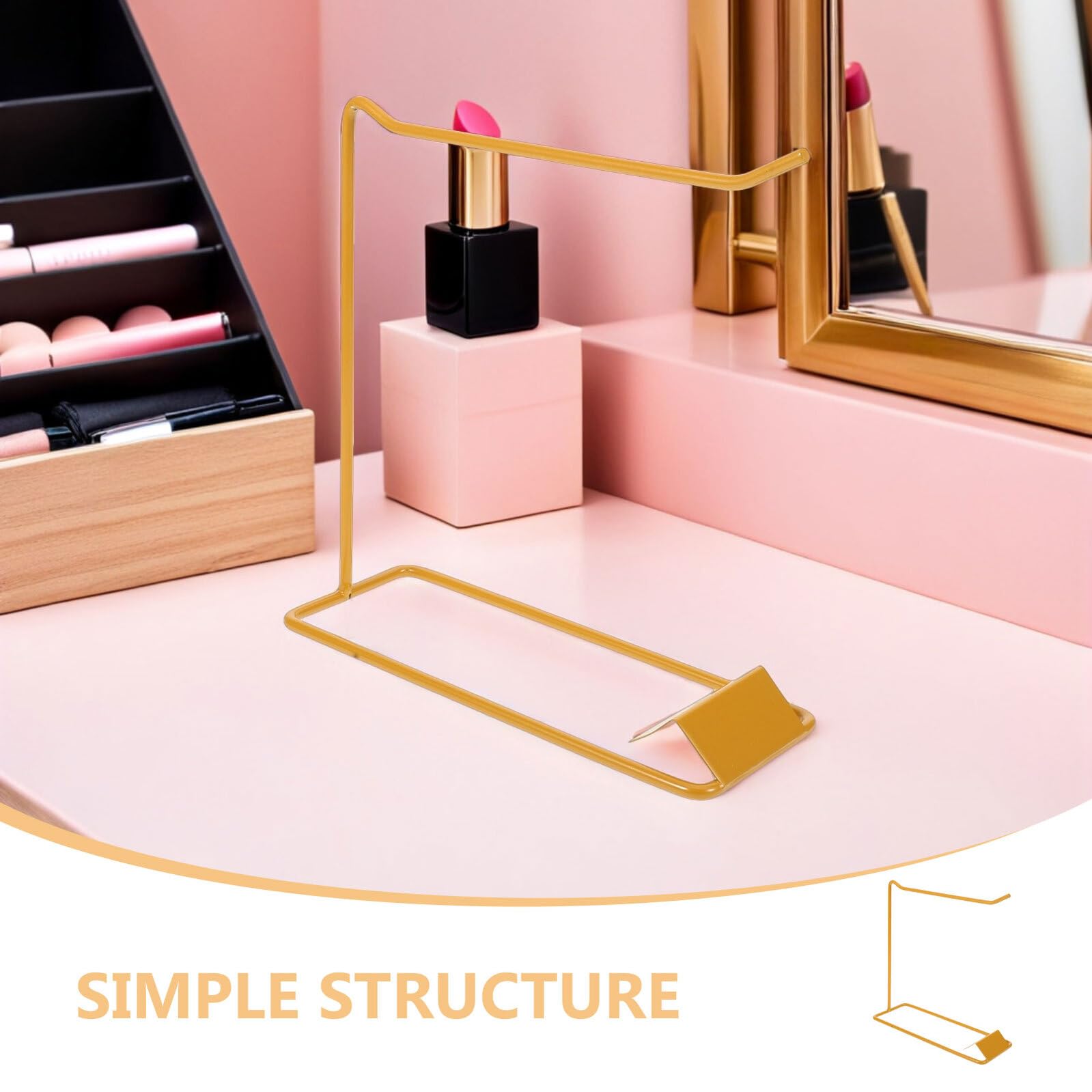 Ciieeo 5 Stück-pack Maniküre Präsentationsständer aus Eisen in Gold Eleganter Nagellack Farbkartenhalter mit Effizienter Probenorganisation für Professionelle Salonanwendung