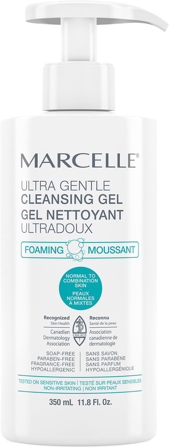 MARCELLE Ultra-Gentle Cleansing Gel, Foaming Gel, Unscented, 11.83 Fl Oz