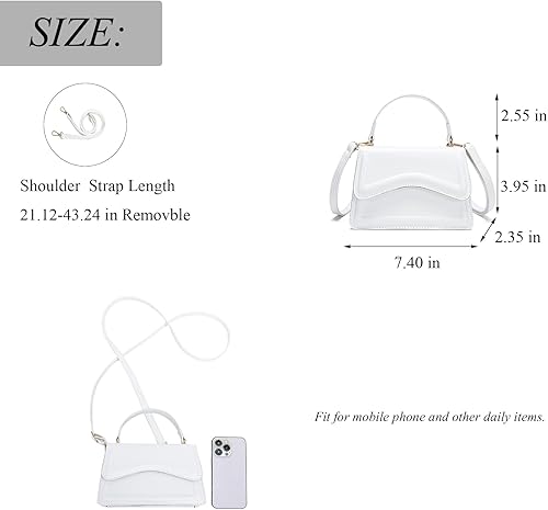 Miniatura 2 de SHUIANGRAN Elegante y simple bolso cruzado pequeño bolso cuadrado monedero para mujer bolso de hombro bolso