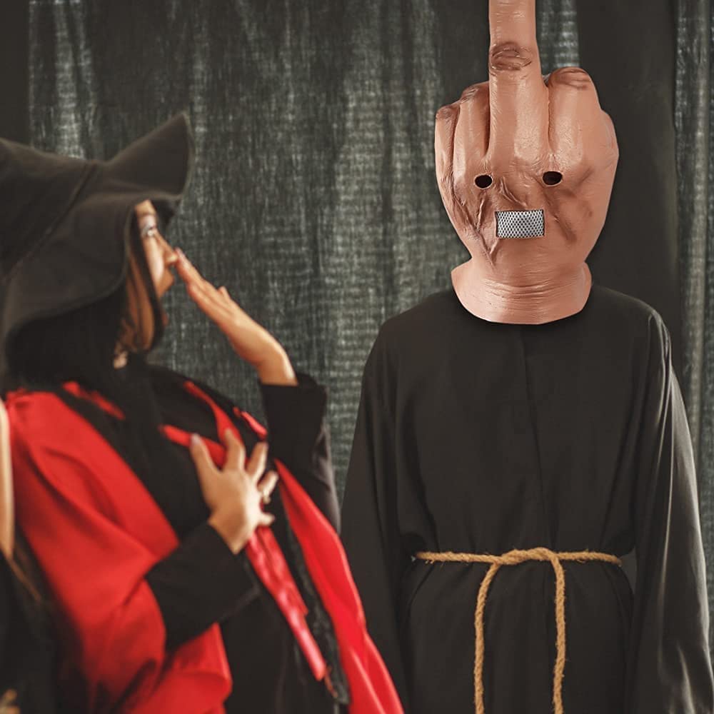 Masque Doigt D'honneur En Latex - Masque Adulte Pour Halloween Ou Fête - Realiste Et Drôle