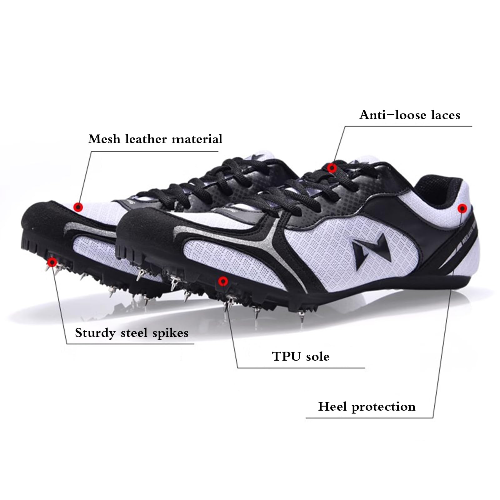 Atletismo con Clavos Zapatillas,Zapatillas De Atletismo con Clavos,Mujer Zapatillas De Clavos,Ajuste DináMico,Soporte Estable,Adecuado para Vallas,Competiciones Deportivas,Etc