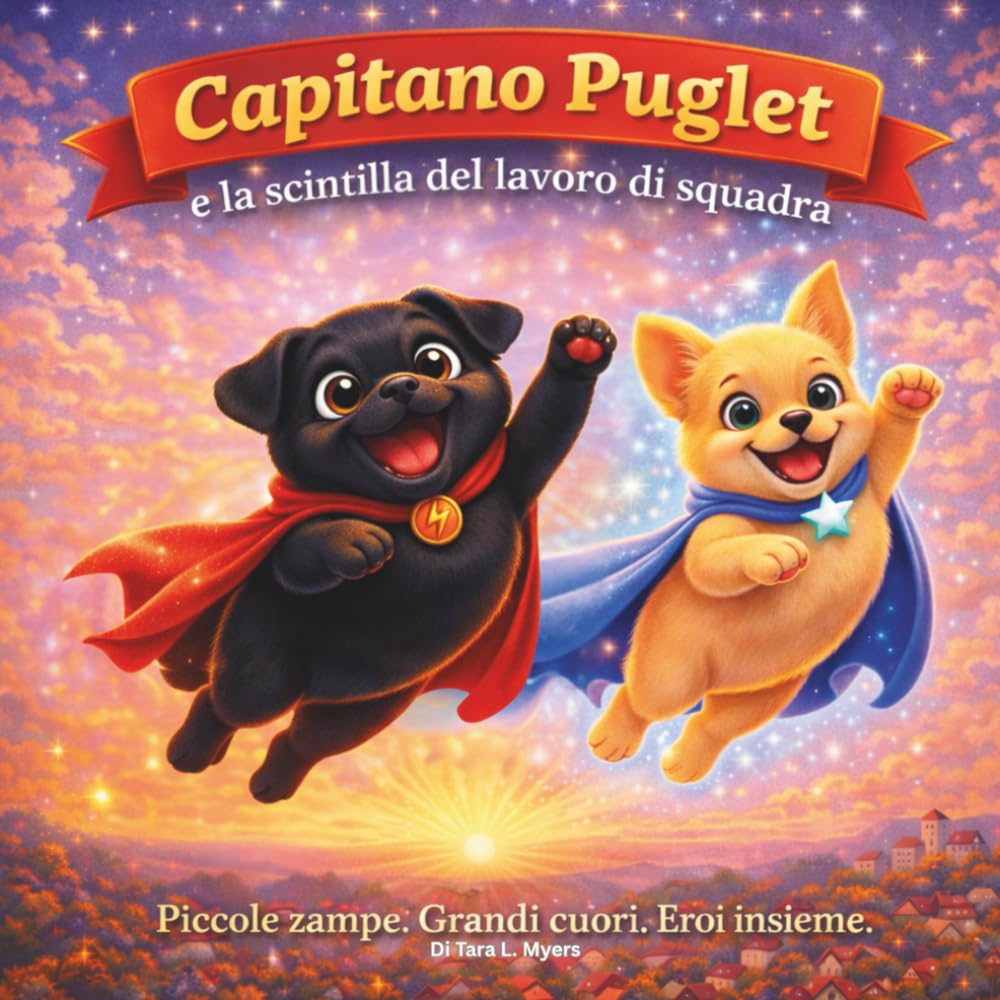Capitano Puglet e la Scintilla della Collaborazione: Libri di fiabe per bambini | Piccole Zampe. Grande Cuore. Inizio da Supereroe | Rime | Avventura ... 8,5 x 8,5 (Children's Storybooks in Italian)