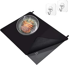 62 x 53 cm Folding Hob Cover with Hook Non-Slip Induction Protection Mat Induction Protective Plate