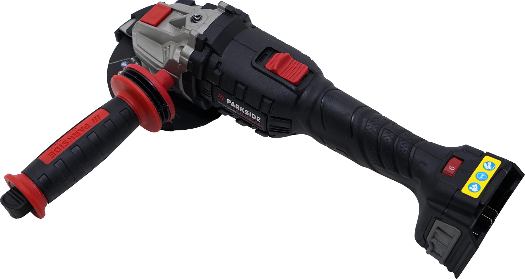 HEADNMORE Oferta de amoladora angular PARKSIDE PERFORMANCE® de 20 V con batería de 125 mm sin escobillas – compatible con X 20 V Team – incluye accesorios – sin batería ni cargador (+pinzas)
