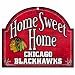 NHL Chicago Blackhawks 10-by-11 inch Wood Sign Home Sweet Home